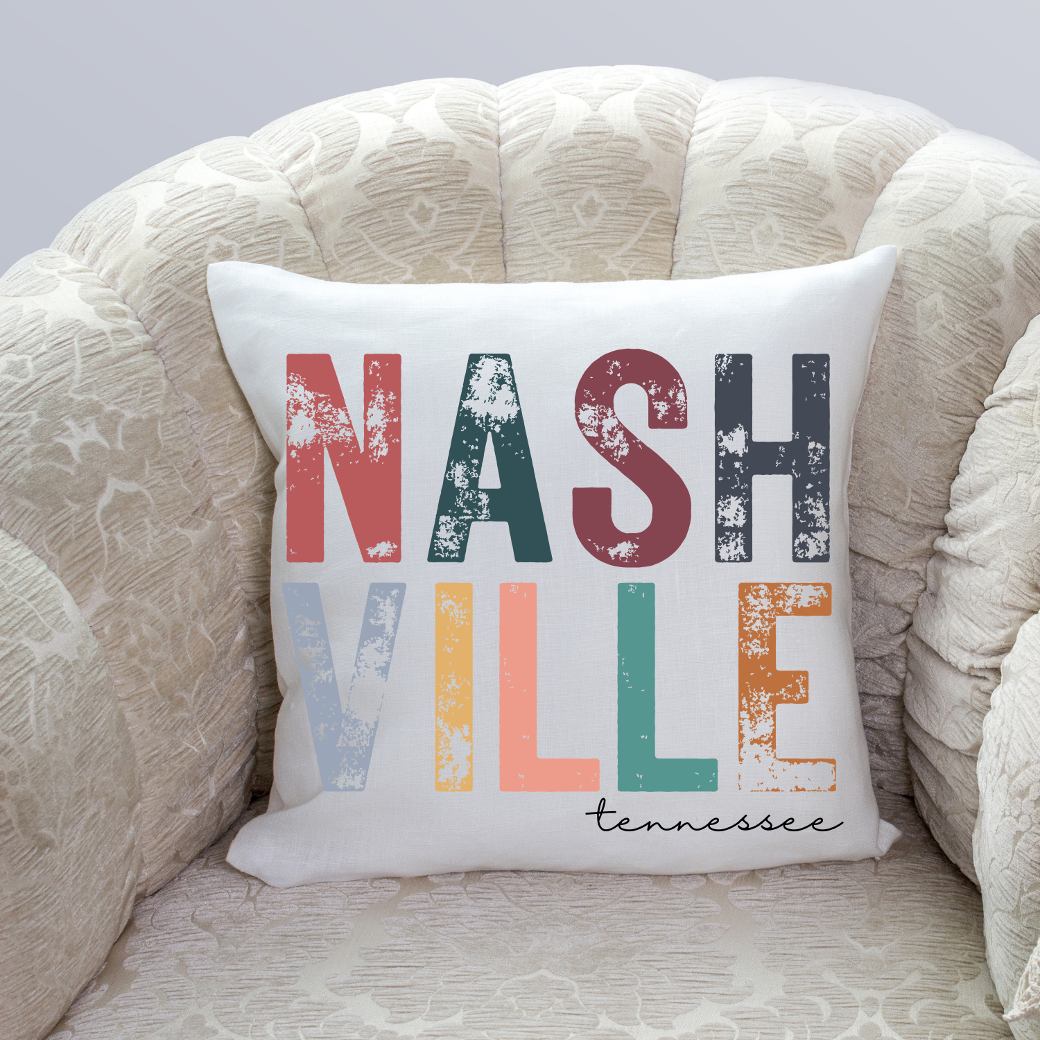City & State Custom Multi Color Throw Pillow