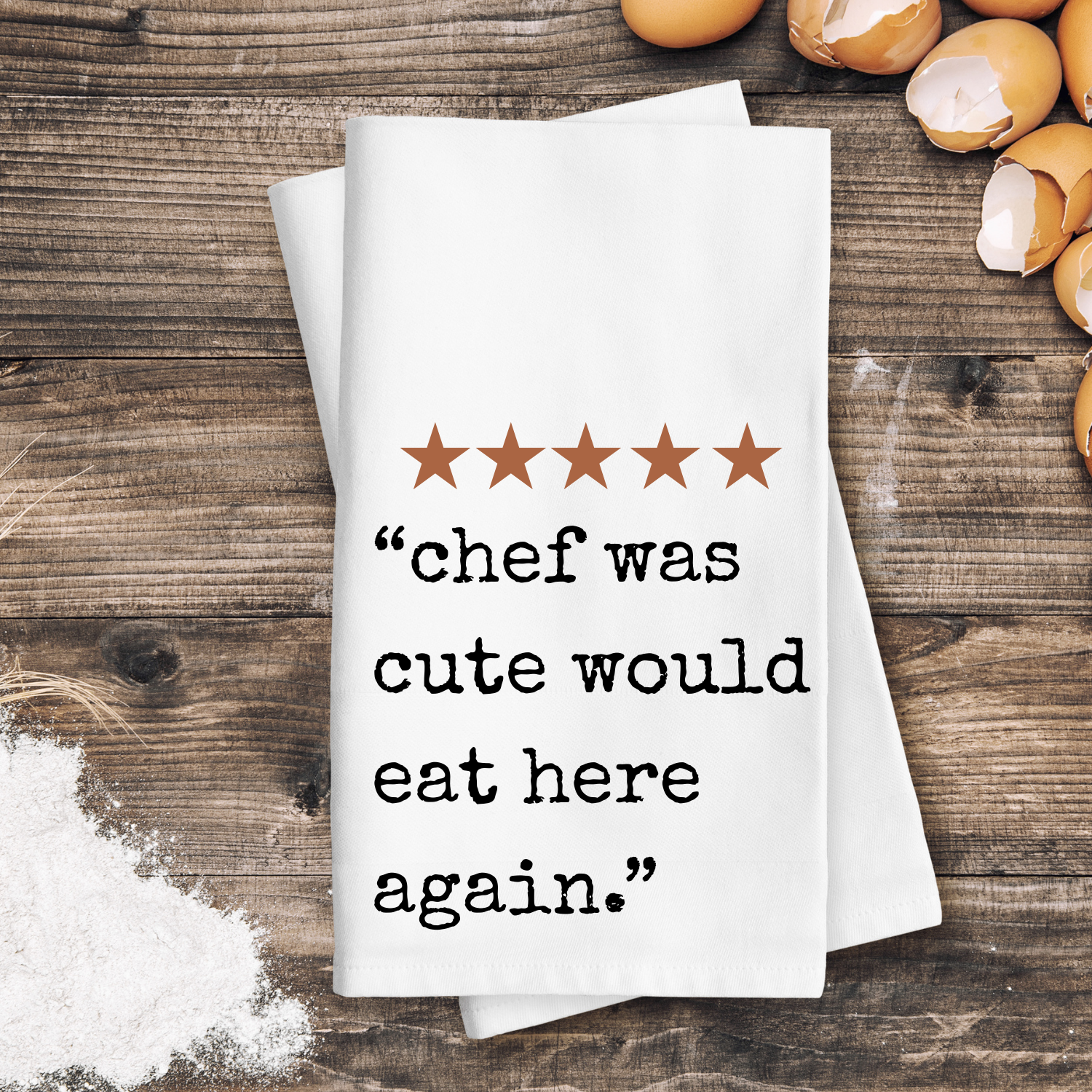 Chef was Cute Tea Towel
