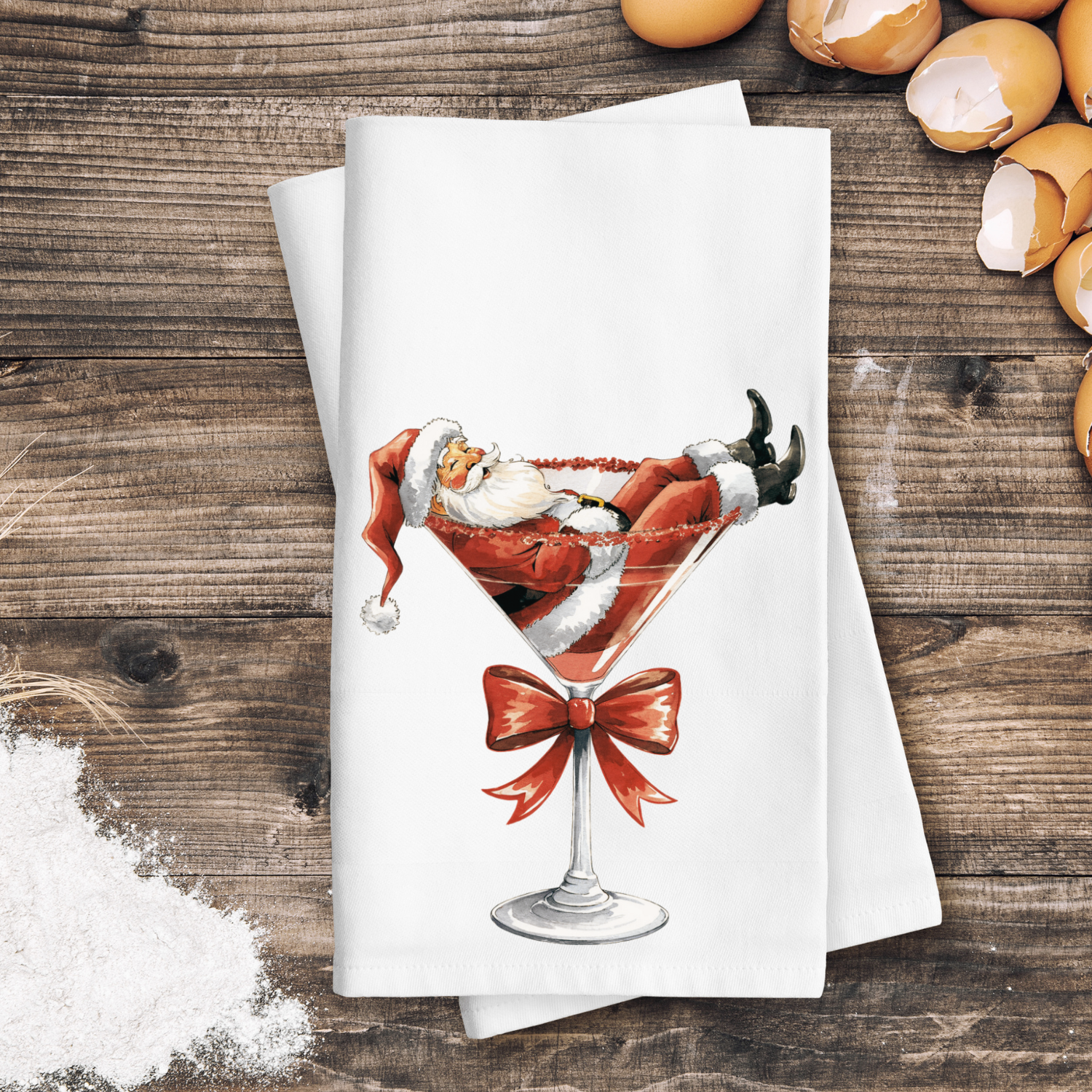 Dirty Santa Tea Towel