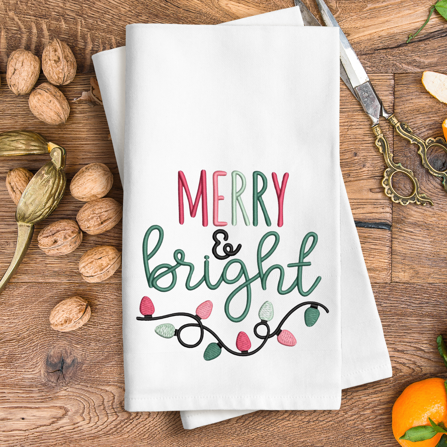 Merry & Bright Tea Towel