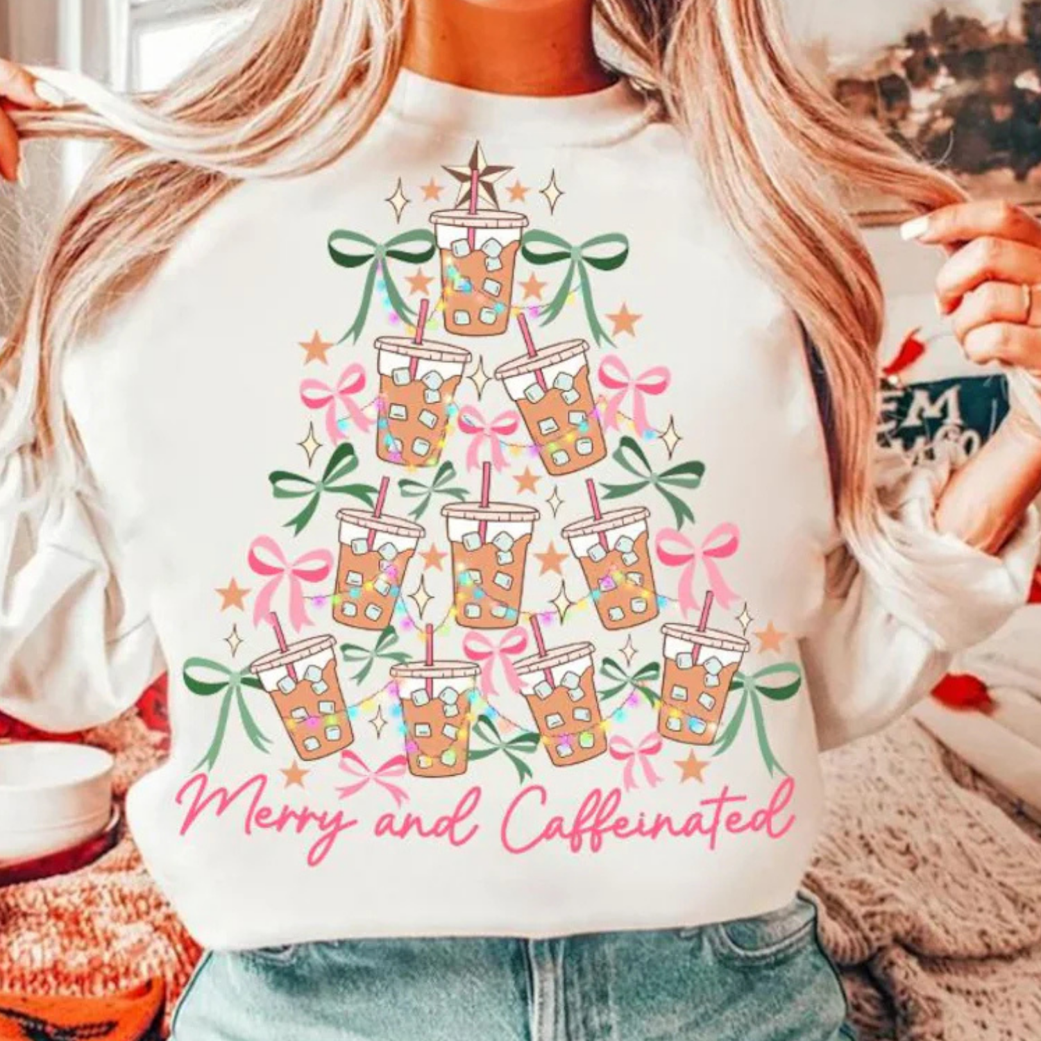 Merry & Caffeinated Crewneck