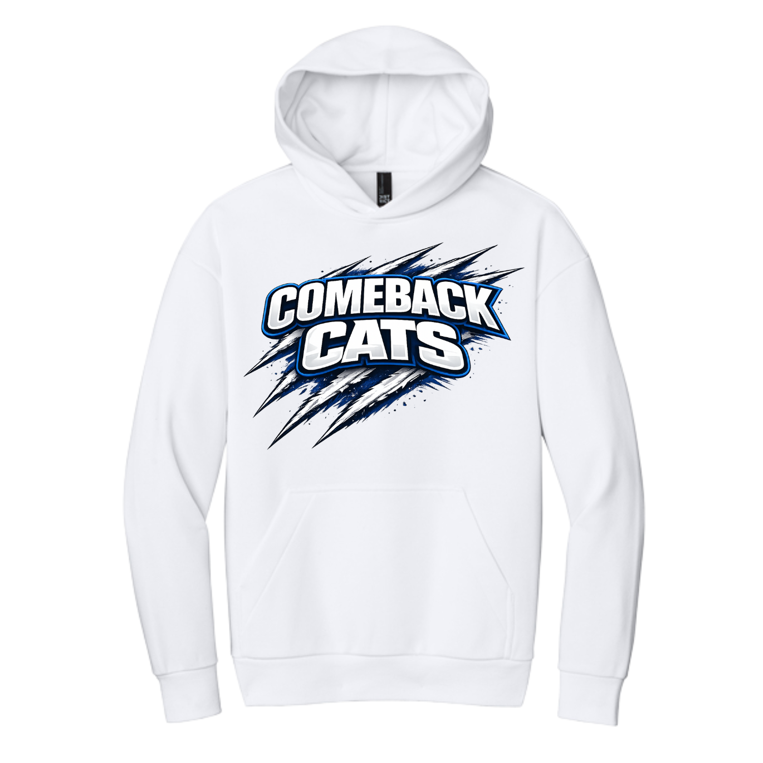 Comeback Cats Black & Blue hooded Sweatshirt