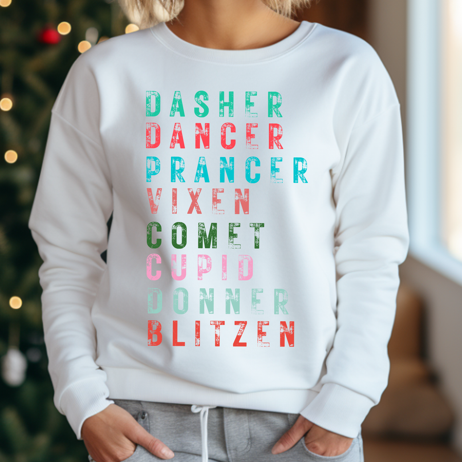 Fun Reindeer Crewneck