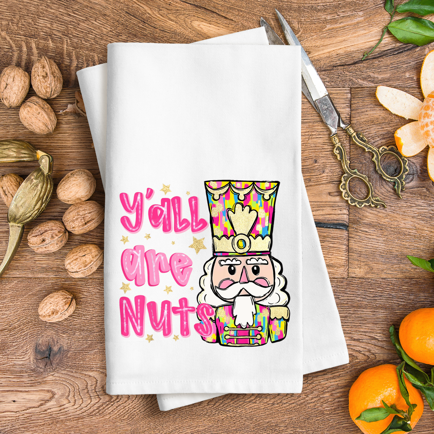 Y'all are Nuts Tea Towel