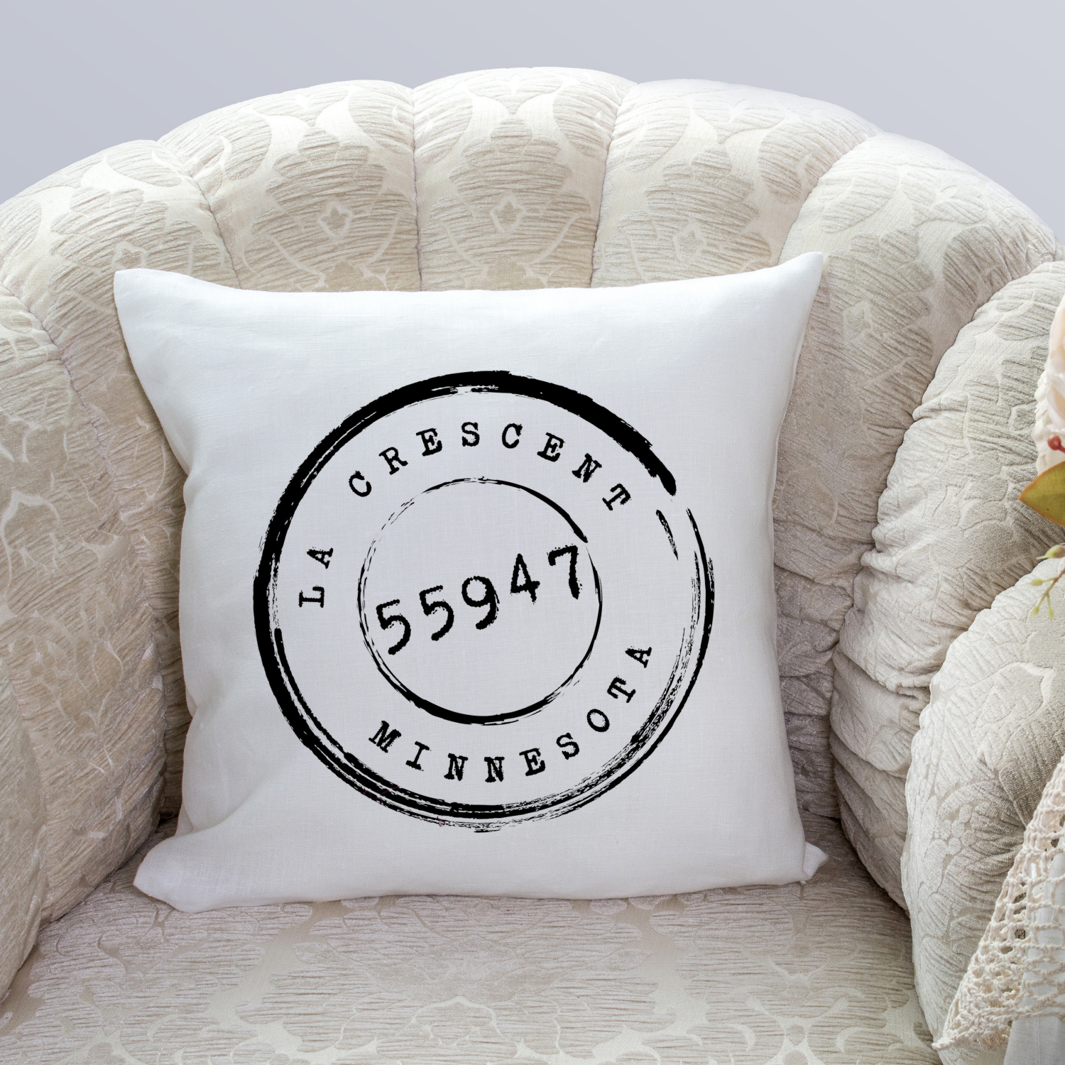 Custom Stamp Throw Pillow
