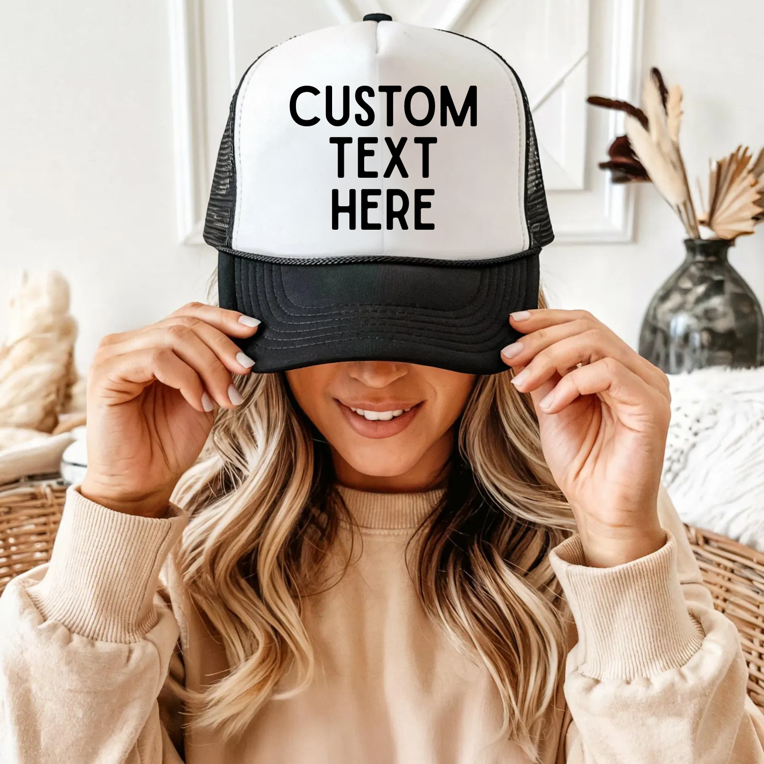 Custom Text Trucker Hat