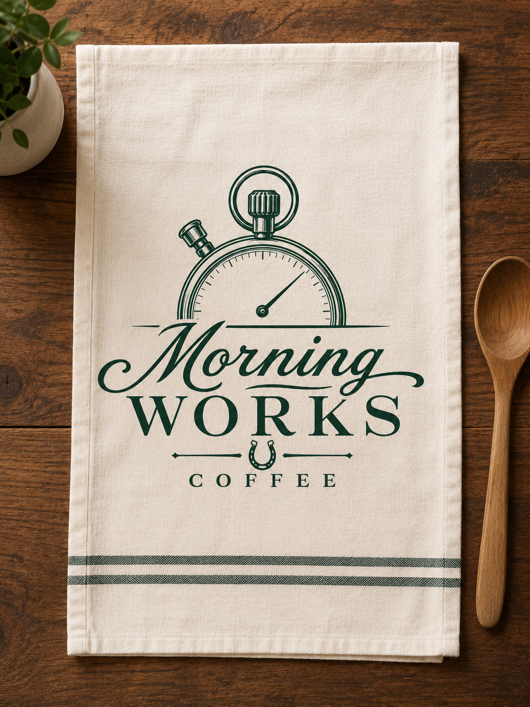 Morning Works Coffee Tea Towel