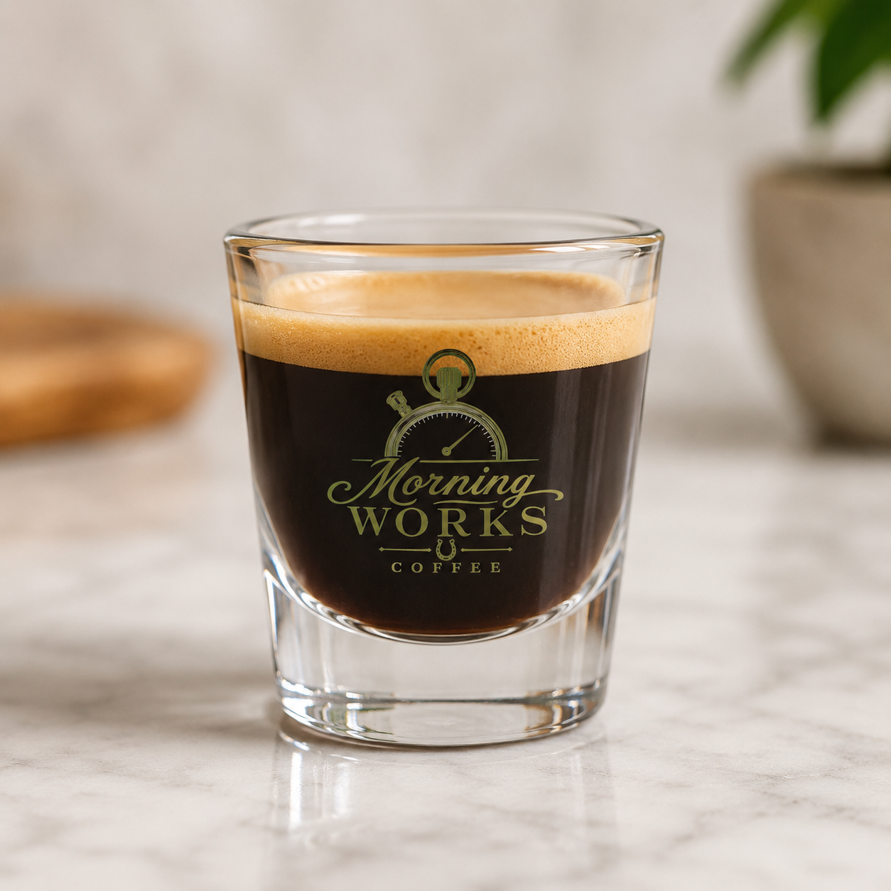 Morning Works Coffee Espresso Shot Glass
