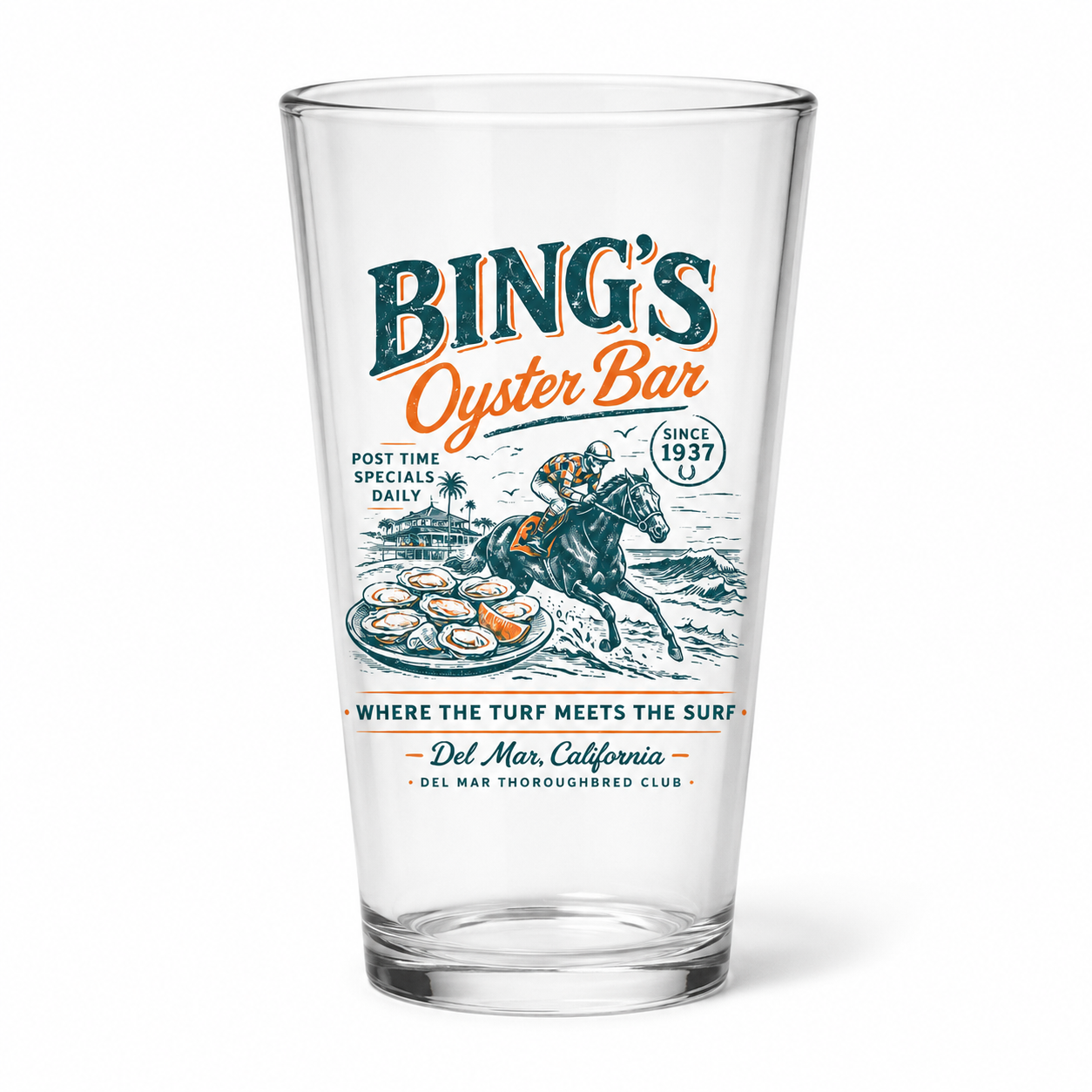 Bing's Oyster Bar Pint Glass