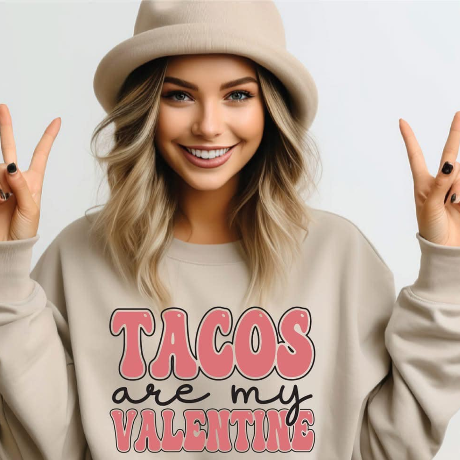 Tacos are My Valentine Crewneck Sweatshirt