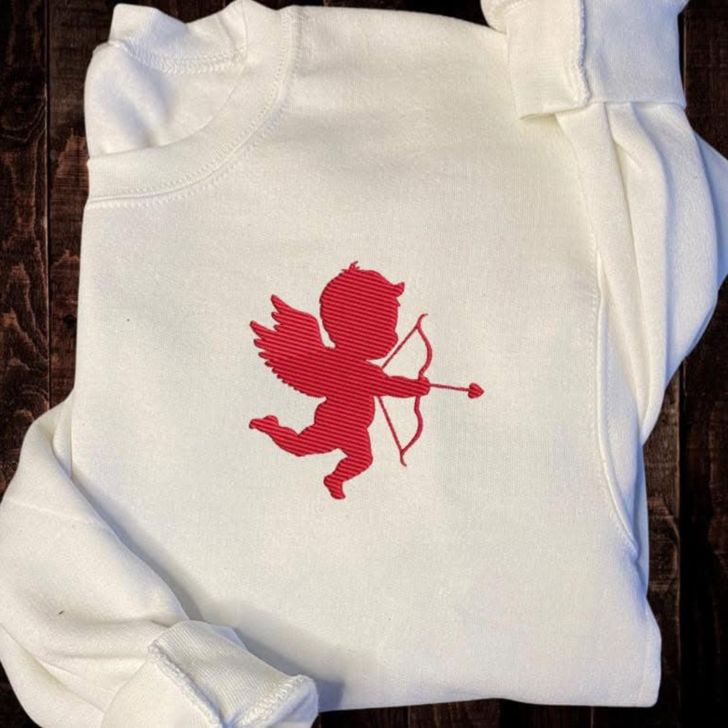 Embroidered Cupid Crewneck Sweatshirt