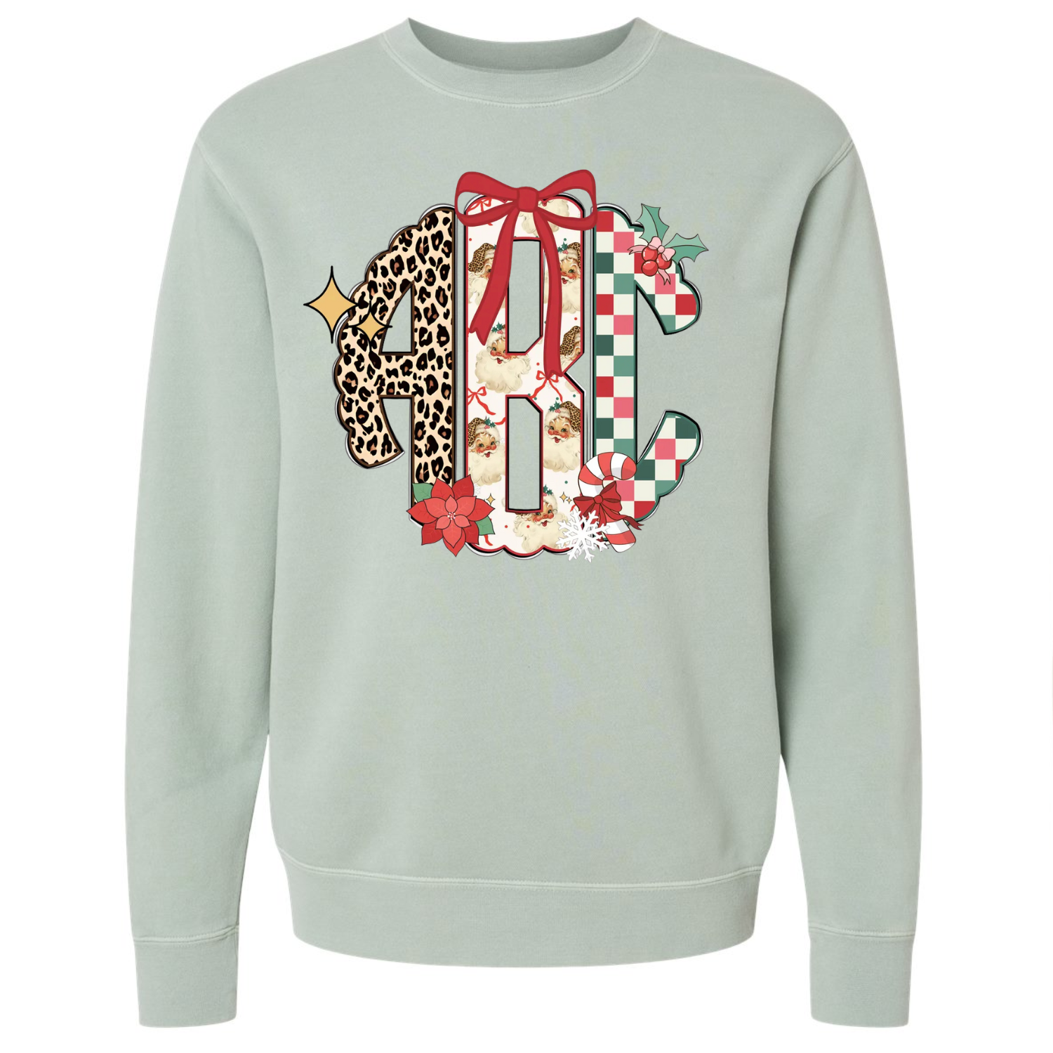 Classic Christmas Monogram Crewneck