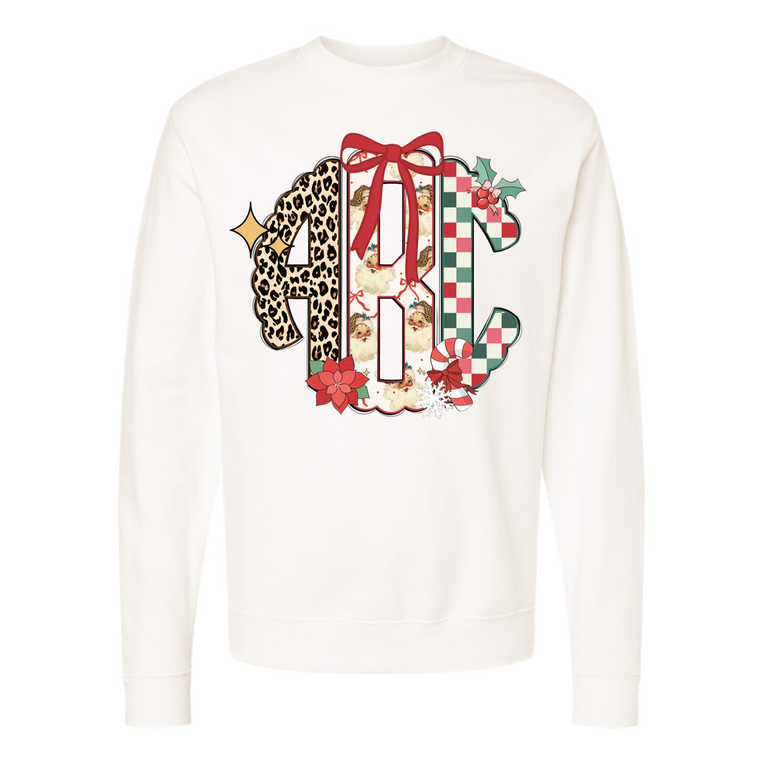 Classic Christmas Monogram Crewneck