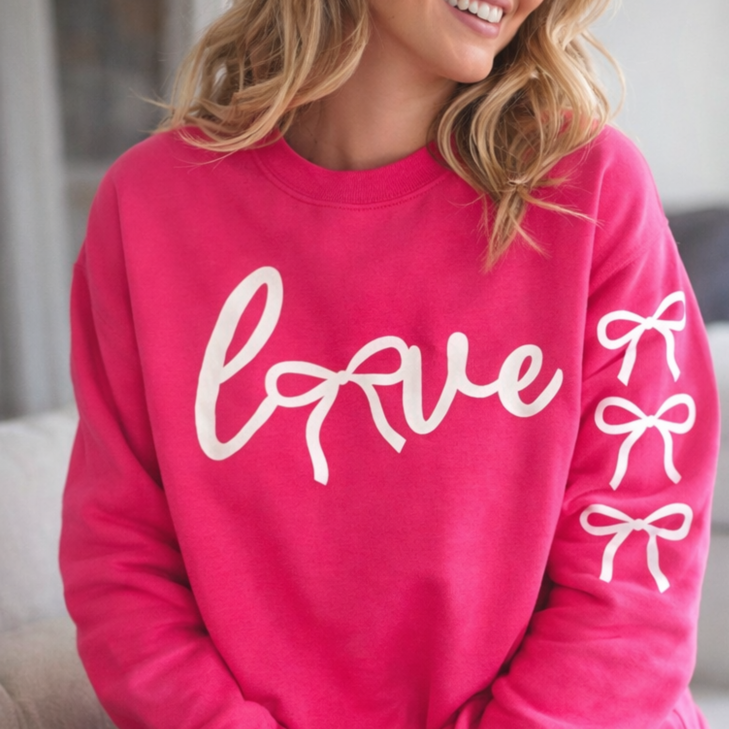 Love the Bows Crewneck Sweatshirt